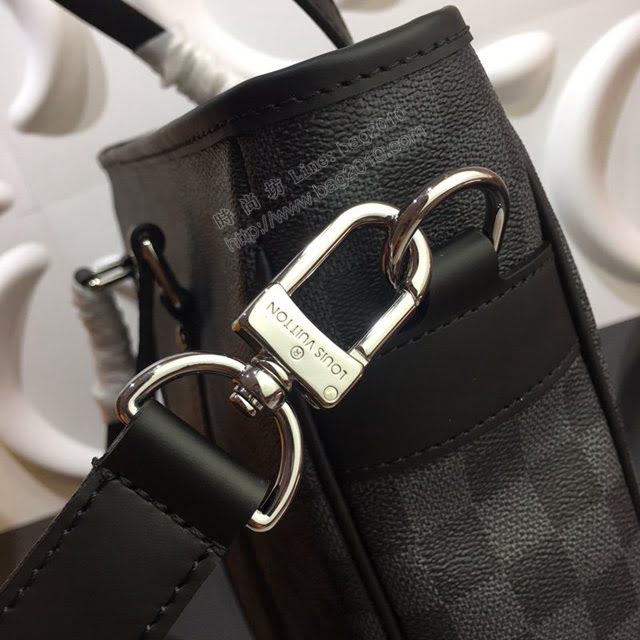 lv新款包包 路易威登Tadao小號手袋 Damier格紋 lv手提肩背男士公事包 N41467  ydh3925